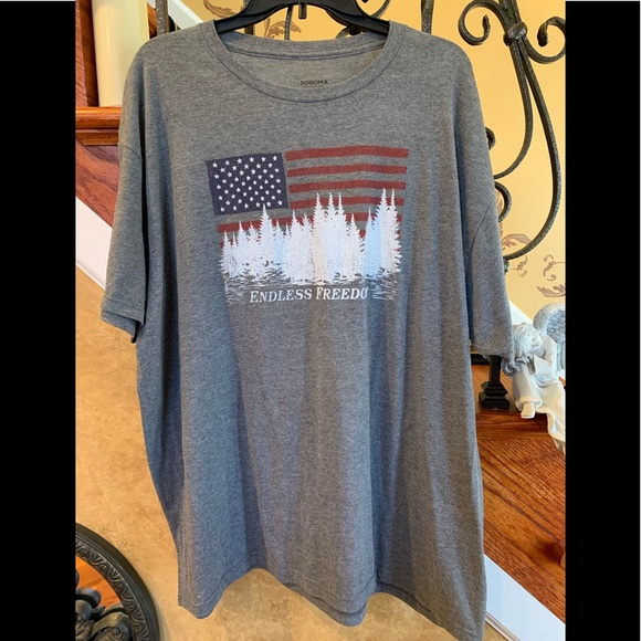 Men’s Sonoma American Flag Tee Shirt SZ 2X - Picture 1 of 8